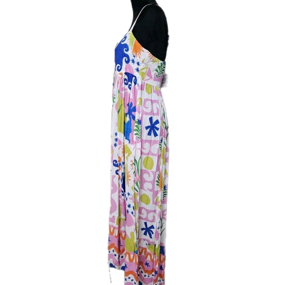 Paper Heart Colorful Maxi Dress with Abstract Print-Size Medium - Picture 12 of 17